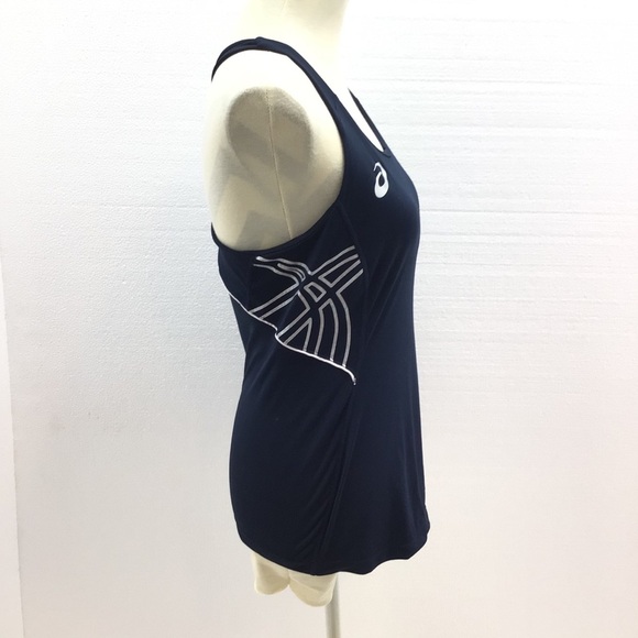 ASICS Women’s Blue Racerback Athletic Tank Top - Picture 2 of 8